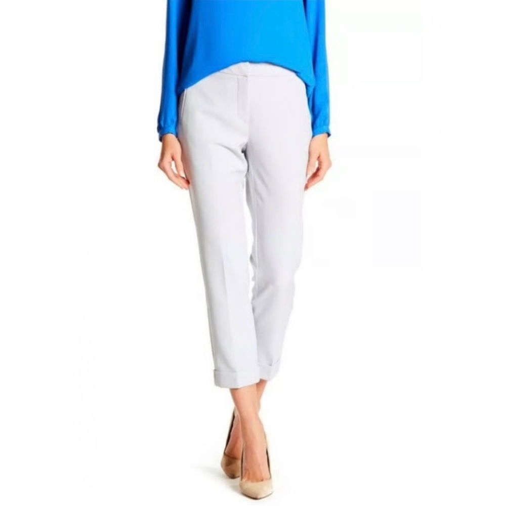 Adrianna Papell Slim Fit Cuff Trouser Pants Ankle